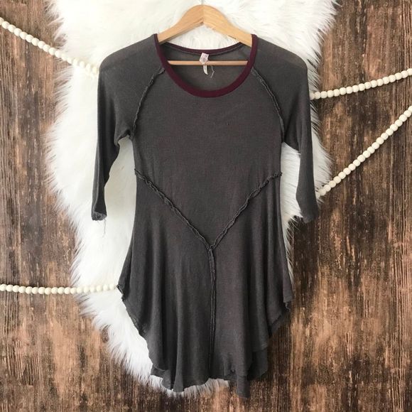 Free People | Weekend Layering Top Gray XS - Picture 1 of 6